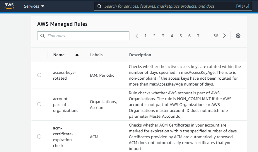 aws config